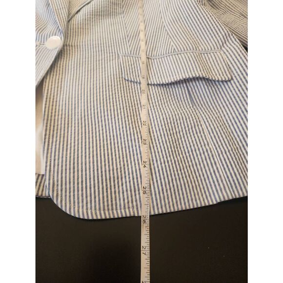 Talbots Lightweight Seersucker One-Button Blazer Size 8 - Picture 8 of 8